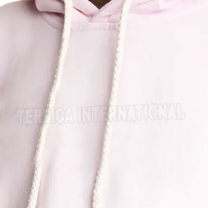 Sudaderas con capucha informales de moda de talla grande para hombre de dos tonos con logotipo personalizado, sudaderas tejidas con técnica lavada en blanco con patrón sólido - Product Image 5
