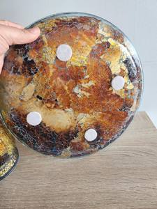 Large Vintage Handmade Stained Glass Mosaic Vase - Product Image 2