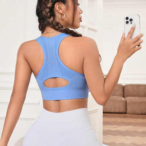 Women's High for Impact Open Back Hollow Fitness <b>Sports</b> <b>Bra</b> New Sportswear for Yoga Gym Running Shockproof Breathable Simple - Product Image 2