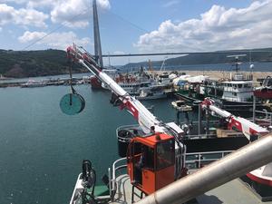 Pumacrane เครนบูมเรือพับได้ไฮดรอลิก10ตันเครนดาดฟ้าเรือสำหรับบริษัทต่อเรือตุรกีใหม่ - Product Image 6