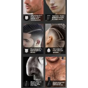 Tondeuse Électrique Professionnelle pour Cheveux, Barbe et Corps, Affichage Numérique, Rechargeable USB, Acier Inoxydable, IPX7, pour Voiture et Camping-Car - Product Image 1