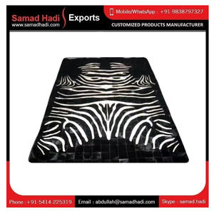 Sustainable Stylish Cowhide Hair on Area Rugs Eco-Friendly and Timeless Design Embroidered for Bulk Supply - Product Image 2