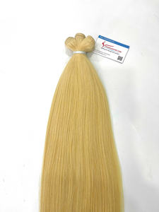 ผมต่อแบบ100% ผมบริสุทธิ์จากเวียดนามสองชั้นสีบลอนด์ทำจากผ้าธรรมชาติ - Product Image 5