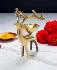 Home festival decoration metal reindeer <b>tealight</b> candle <b>holder</b> Xmas gift candles wedding party home decor Christmas ornament - Product Image 1