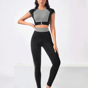 Latest design 350gsm <b>Leggings</b> Gym Wear Sweat-Wicking Custom Sportswear Embroidery Printing <b>Leggings</b> For Women - Product Image 5