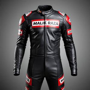 Traje de cuero de carreras de motos | Malik Raza | Colores personalizados Tamaños Logotipos Opción OEM | Oferta al por mayor - Product Image 5