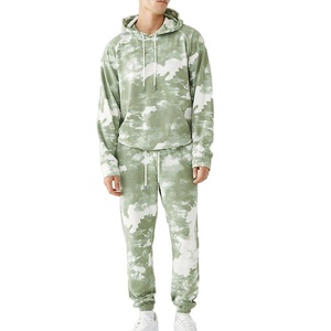 2025 chándal de hombre con estampado de diseño personalizado Tie Dye Jogger pantalón chándal y 100% algodón Tie Dye chándales para hombres 2025 - Product Image 1