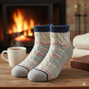 Calcetines de Invierno al por Mayor, Gruesos, Tejidos, 100% Algodón, para Mujer, Ecológicos, Diseño Acanalado Informal, Absorbentes de Sudor y Transpirables - Product Image 2