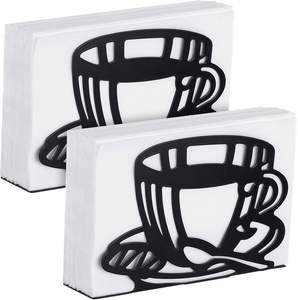 Distributeur de serviettes en métal inspiré de la tasse à café porte-serviettes autoportant pour table de cuisine boîte à mouchoirs élégante pour un usage domestique - Product Image 1