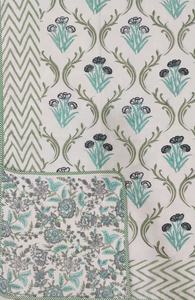 100% Cotton Jaipur Hand <b>Block</b> Printed Single <b>Bed</b> Dohar Artisan Made Traditional Hand Crafted Soft Cotton Reversible Dohar - Product Image 2