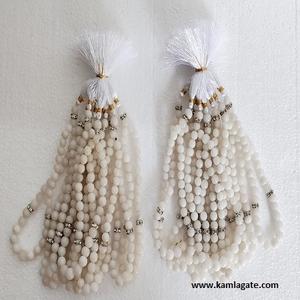 Vente en gros de 33 perles en cristal d'agate naturelle sculptée en aventurine verte pierre semi-précieuse Mala de prière islamique pour les musulmans - Product Image 6