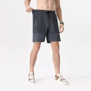 Short de course pour hommes Poches pour téléphone Logo personnalisé Vêtements actifs Motif solide Service OEM Design classique Teint uni Technique tricoté - Product Image 4