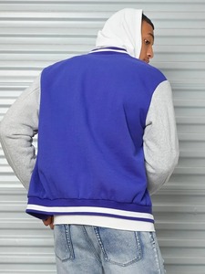 Chaqueta de béisbol de lana XL para hombre, diseño de letras bordadas, alta calidad, capucha alta, Mangas de lana, venta al por mayor, equipo universitario de invierno - Product Image 2