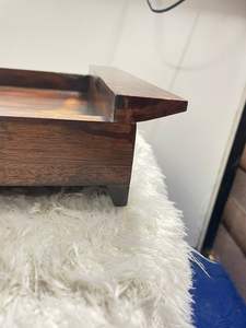 Bandeja para servir chocolate con incrustaciones de madera y nácar de forma redonda superventas, bandeja para servir estilo árabe de FWE - Product Image 5