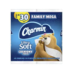 Charmin Ultra Soft Toilet Paper - 6 Mega Rolls | Premium Bathroom Tissue for Unmatched Comfort Bath Tissue