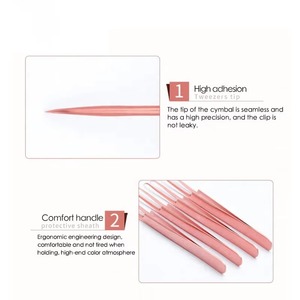 Pince à épiler pour extensions de cils HERMANN MEDITECH HM-ET-208, haute qualité, durable, précision, acier inoxydable, pointes lisses et angulaires, beauté - Product Image 2