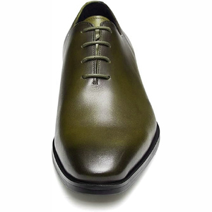 Chaussures en cuir vert de haute qualité pour hommes avec finition premium, semelle durable et design élégant pour le travail de bureau formel - Product Image 3