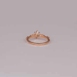 Anillo de compromiso de diamante cultivado en laboratorio para mujer, hecho a mano, oro rosa de 14 quilates, estilo de moda para fiestas y regalos, certificado IGI - Product Image 5