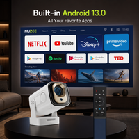 Mini projecteur MUZEE X17 pour cinéma à domicile, projection au plafond 180° °   Projecteur rotatif 1080P compatible Netflix YouTube 300 ANSI