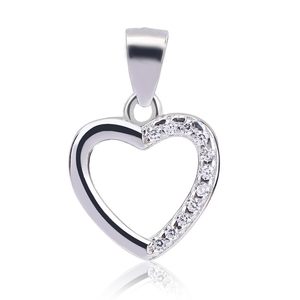 NOVAMART Fine Arihant Gems & Jewels' Stylish Silver 925 Heart Design Pendant with Zircon Women's <b>Gift</b> Wholesale Export - Product Image 2
