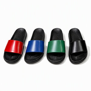 Sandalias de cuero PU para hombre, con punta abierta, antideslizantes, para verano y playa - Product Image 1