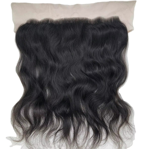 Pelo Remy frontal de encaje HD de primera calidad sin procesar de templo indio crudo HD textura lisa todos los tamaños venta directa de fábrica - Product Image 1