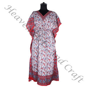 KFL002 Moda sin mangas Seda pura Kaftan largo Tallas grandes Ropa de dormir para mujer - Product Image 4