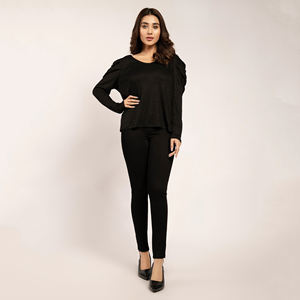 2025 LOGO personalizado mujer suéter algodón manga larga 2025 prendas de punto suéter invierno tejido suéter Mujer - Product Image 5