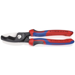 Tijeras para cables KNIPEX de 200 mm con mangos multicomponente, tijeras de cocina - Product Image 1