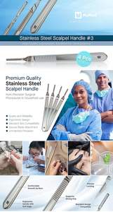 ด้ามมีดผ่าตัดสแตนเลสแบบใช้มือ พิมพ์โลโก้ตามสั่ง ราคาดีที่สุด ผู้จัดจำหน่ายอุปกรณ์ผ่าตัดชั้นนำ - Product Image 3