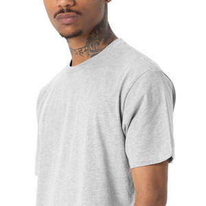 T-shirt unisexe en jersey de coton à manches courtes et col rond 100% coton filé doux motif personnalisé Street Loose Short Sleeve Men T Shirt - Product Image 3