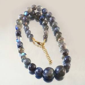 Collier pendentif en labradorite lisse de grande taille, de qualité incroyable, pour enfants, bleu chatoyant, argent sterling 925 plaqué or 14 carats - Product Image 4