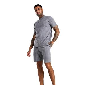 Short polo d'été personnalisé pour hommes Ensemble de short en maille de gymnastique Taille XS Polyester Poches Motif Décoration Short de course à la mode pour hommes - Product Image 1