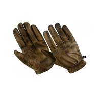 Gants en cuir véritable pour hommes, neufs, vintage, pour la conduite de moto en hiver, résistants, à doigts complets, pour le sport, vente en gros