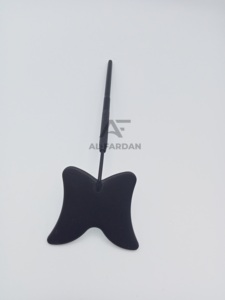 Pince à épiler d'extension de cils en acier inoxydable durable avec logo personnalisé Miroirs à cils de forme carrée en papillon noir - Product Image 3