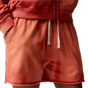 Shorts pour hommes, design OEM, style vintage, délavé à l'acide, effet usé, délavé au soleil, style urbain, taille élastique - Product Image 2