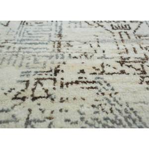 Tapis en laine noué à la main Erbe, motif médaillon gris et noir, 9x12, rectangulaire, style Tabriz, tapis moelleux pour salon, pour la maison, pour le couloir - Product Image 3