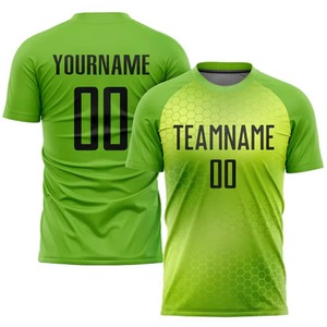 Ensemble de maillots de football d'été unisexe avec nom personnalisé T-shirt à manches courtes imprimé par transfert thermique 100% polyester léger et respirant - Product Image 4