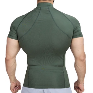 Camiseta de Cuello Alto con Diseño de Compresión, 100% Algodón, 180 Gramos, Elástica, Ecológica, Transpirable, para Verano - Product Image 2