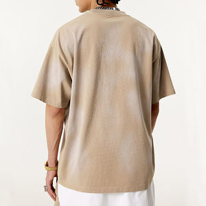 ชุดเสื้อยืดคอกลมแบบไล่ระดับสีสำหรับผู้ชายชุดกางเกงขาสั้นสำหรับงานหัตถกรรมของคนโบราณสีจาง - Product Image 4