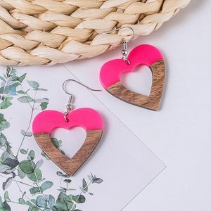 Lightweight Unique Handmade Eco-Friendly <b>Resin</b> <b>Earrings</b> Elegant Finish Hand-painted Floral Pattern for Everyday Office Wear - Product Image 5