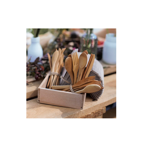 Ustensiles de cuisine en bois naturel faits à la main et ensemble de couverts d'accessoires principalement utilisés dans les restaurants hôtels à un prix abordable - Product Image 4