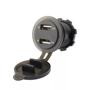 Accessoires pour batteries - Voltmètre avec port USB 4.2A pour systèmes 12V/24V LED bleu - Product Image 2