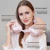 Oreiller en forme de U en mousse à mémoire de forme 100% soie de mûrier de haute qualité avec logo personnalisé, masque de sommeil en soie, oreiller de voyage en soie, sac de voyage de luxe et mode