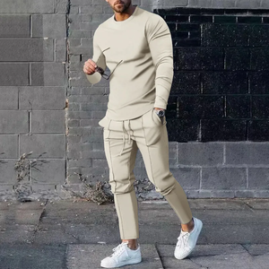 Men Winter <b>Tracksuits</b> Sweatsuit Activewear Anti-Bacterial Fleece 100% Cotton Casual Fitness Plus Size - Product Image 3