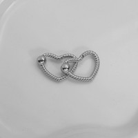 Vente en gros en acier inoxydable de haute qualité qui ne ternit pas, fermoir en forme de cœur à ressort, accessoires pour collier et bracelet