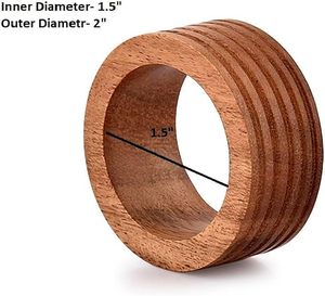 Servilletero de madera de acacia Diseño clásico de mariposa para una cena elegante para reuniones familiares diarias o Bodas de primavera - Product Image 2