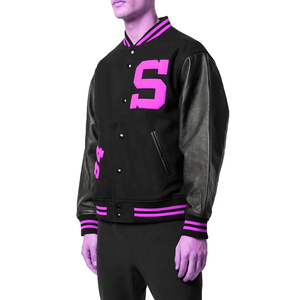 Design personnalisé Veste universitaire Letterman de qualité supérieure avec broderie en chenille et col montant Accessoire de saison d'hiver - Product Image 3