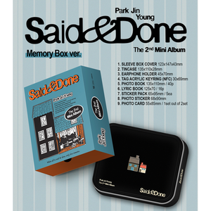 GOT7 Jinyoung - Said & Done 2nd Mini Album <b>Memory</b> <b>Box</b> Ver - Product Image 4