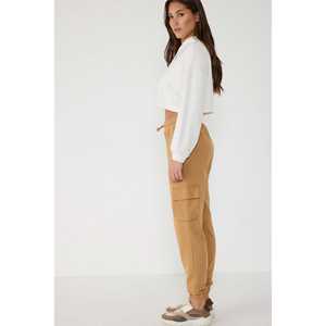 Pantalones Jogger Cargo Básicos para Mujer, 100% Algodón, de Mega Merchant - Product Image 3